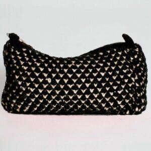 Aiayu - Helen Clutch 6x10" - Black/Tan - Like New